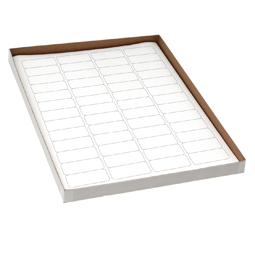 Globe Scientific Label Sheets, Cryo, 43x19mm, for Cryovials, 20 Sheets, 52 Labels per Sheet, White 